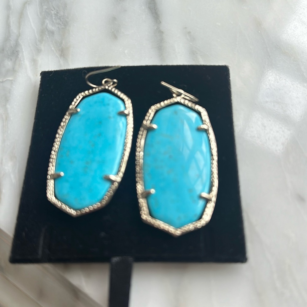 Kendra Scott turquoise and silver earrings